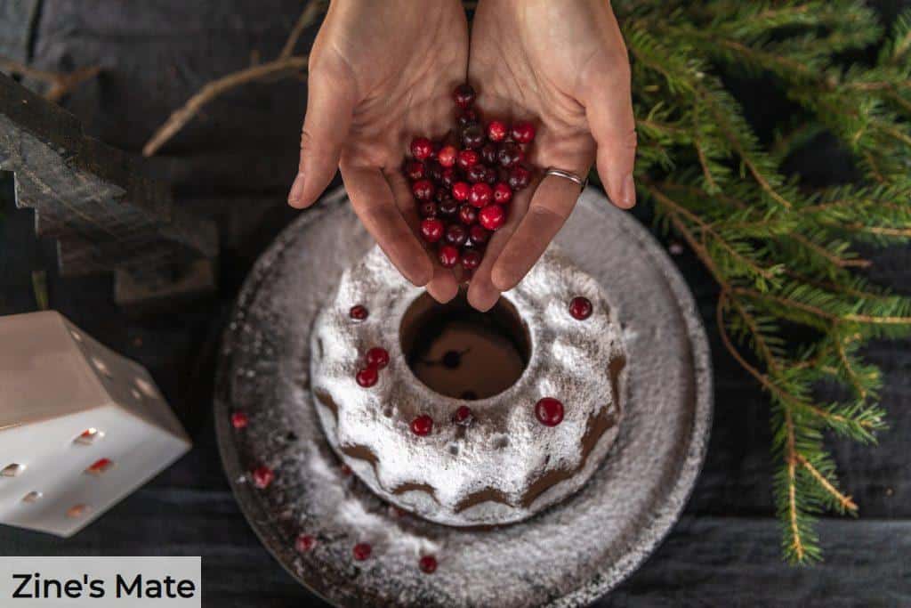 Pastel de frutas navideño