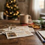 Décimos y decoración asociados a la tradición de la Lotería de Navidad