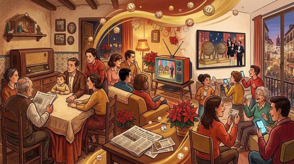 Evolución de la forma de seguir la Lotería de Navidad